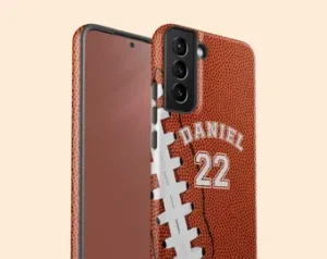 Custom American Football Leather Texture Name Phone Case